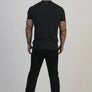 SikSilk - Black Muscle Fit T-Shirt